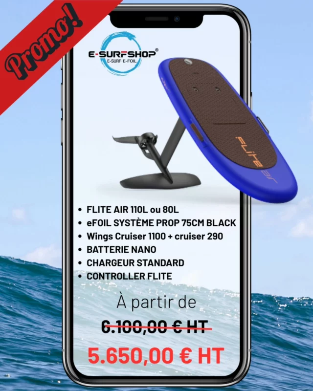 Profitez de l’été à pleine vitesse !

Le Flite Air est en promo jusqu’au 15 juin : c’est le moment parfait pour se lancer dans l’aventure eFoil avec style, performance… et un prix réduit ⚡️

Conçu pour être accessible, léger et facile à manier, le Flite Air de @fliteboard est idéal pour débuter tout en profitant de sensations fortes 🌊

Offre limitée, ne manquez pas cette chance de rider autrement !

Commandez maintenant sur notre site ou contactez-nous pour plus d'infos 🛒

#fliteboard #fliteair #efoil #promotion #RideTheFuture #WaterSports #SummerVibes #electricfoil
